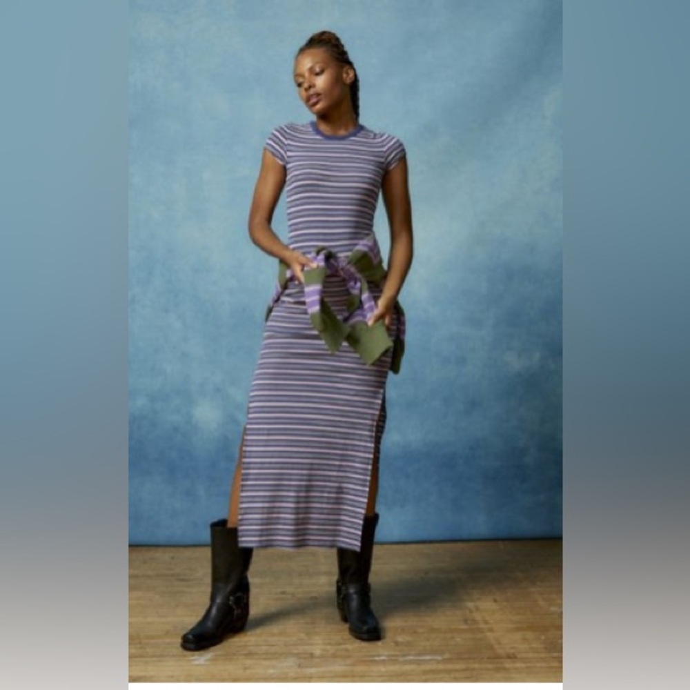 Striped Sleeveless Maxi Dress